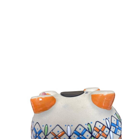 Servin Mexico Talavera Piggy Bank Hand Painted Ceramic Folk Art Pottery - Picture 9 of 16